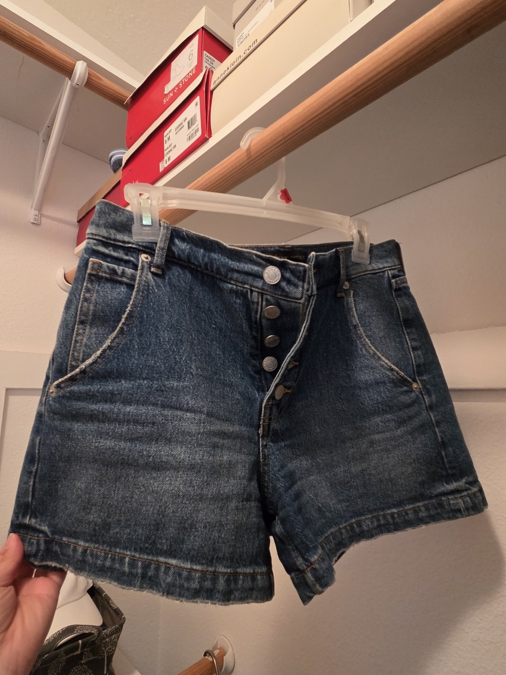 Banana Republic Women’s High-Rise Dark Blue Denim Shorts